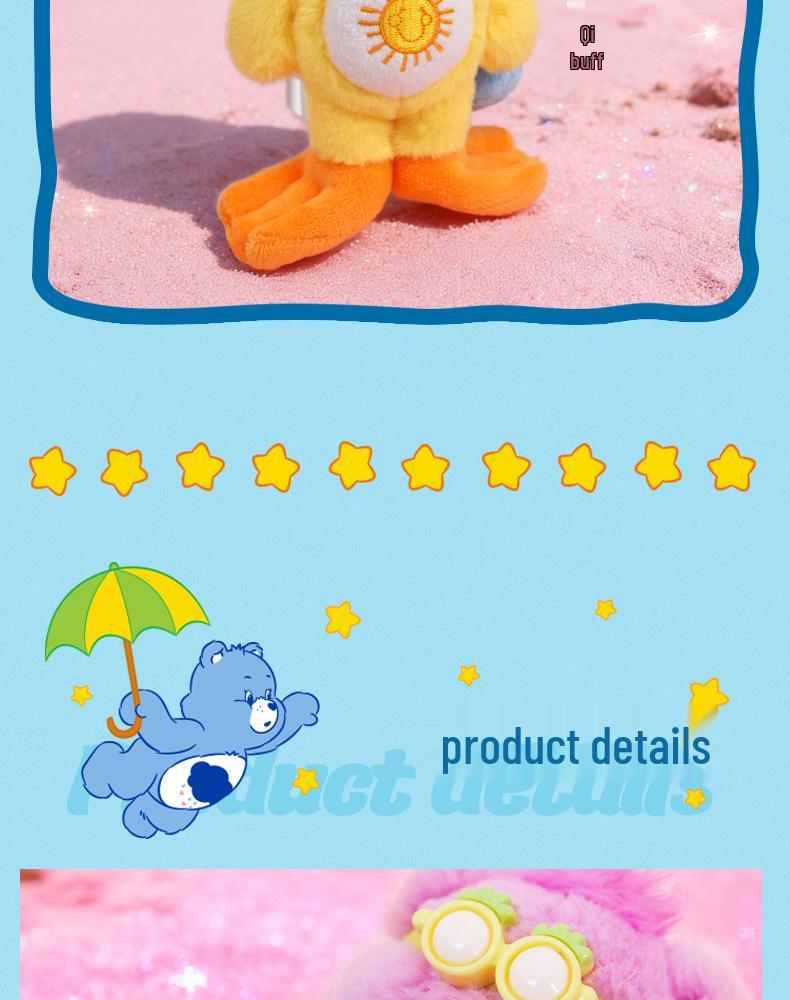 Portachiavi Ciondolo Peluche Serie Isola degli Orsetti del Cuore - Pupazzetto Cartone Animato Carino Fascino Regalo