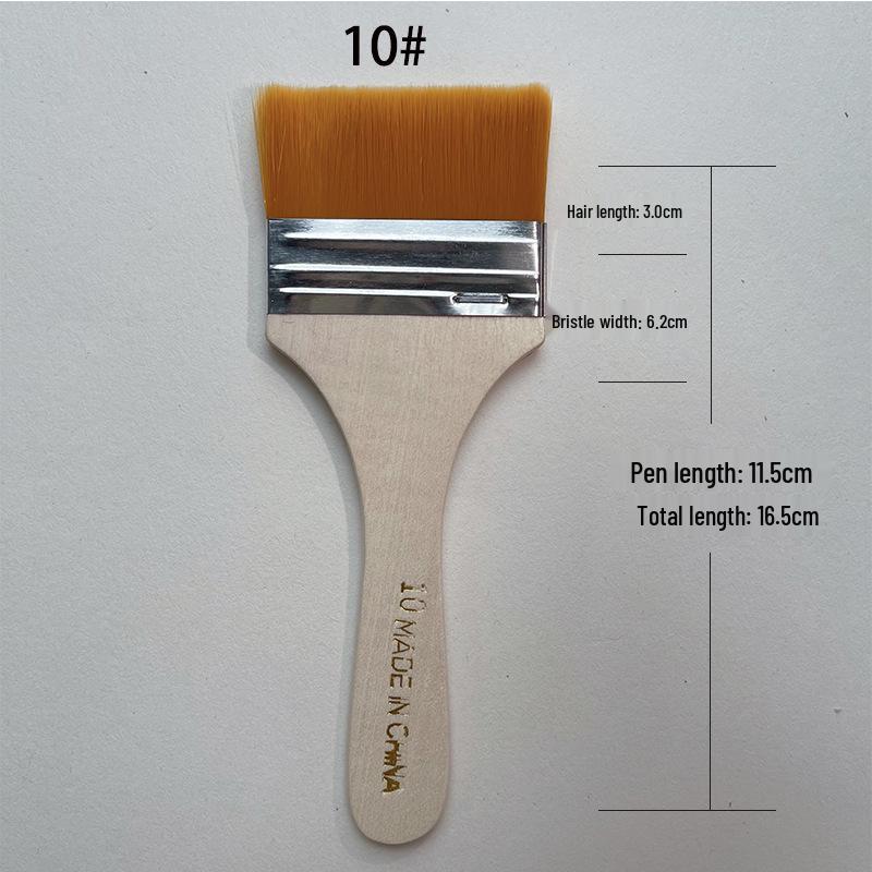 Nylon Bristle Brush with Wood Handle - Versatile for Painting, BBQ, and Cleaning