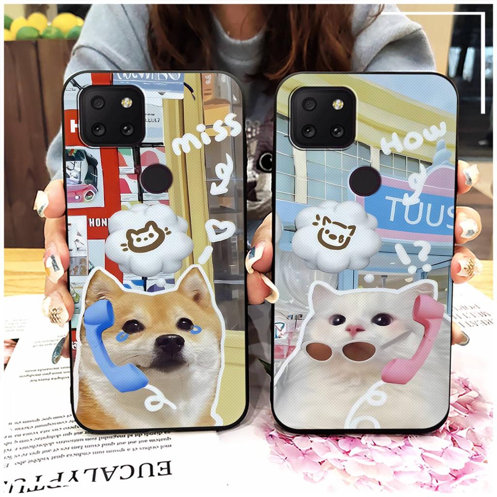 Anti-dust Silicone Phone Case For TCL T-Mobile Revvl 5G Cartoon Couple Full Wrap Dirt-resistant Anti-knock TPU Durable