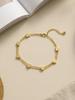 Elegant EU-US Style Double-Layer Heart Bracelet - Cute, Simple, 18K Gold-Plated Stainless Steel Jewelry