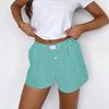 Women's Retro Plaid High-Waisted Wide-Leg Casual Shorts