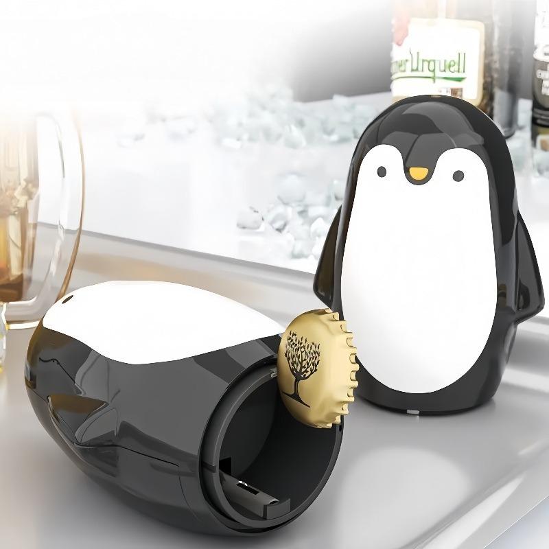 Penguin Bottle Opener Creative Cartoon Portable Stainless Steel Manual Cap Remover for Beer Soda Cans Home Kitchen Bar Tool Gift