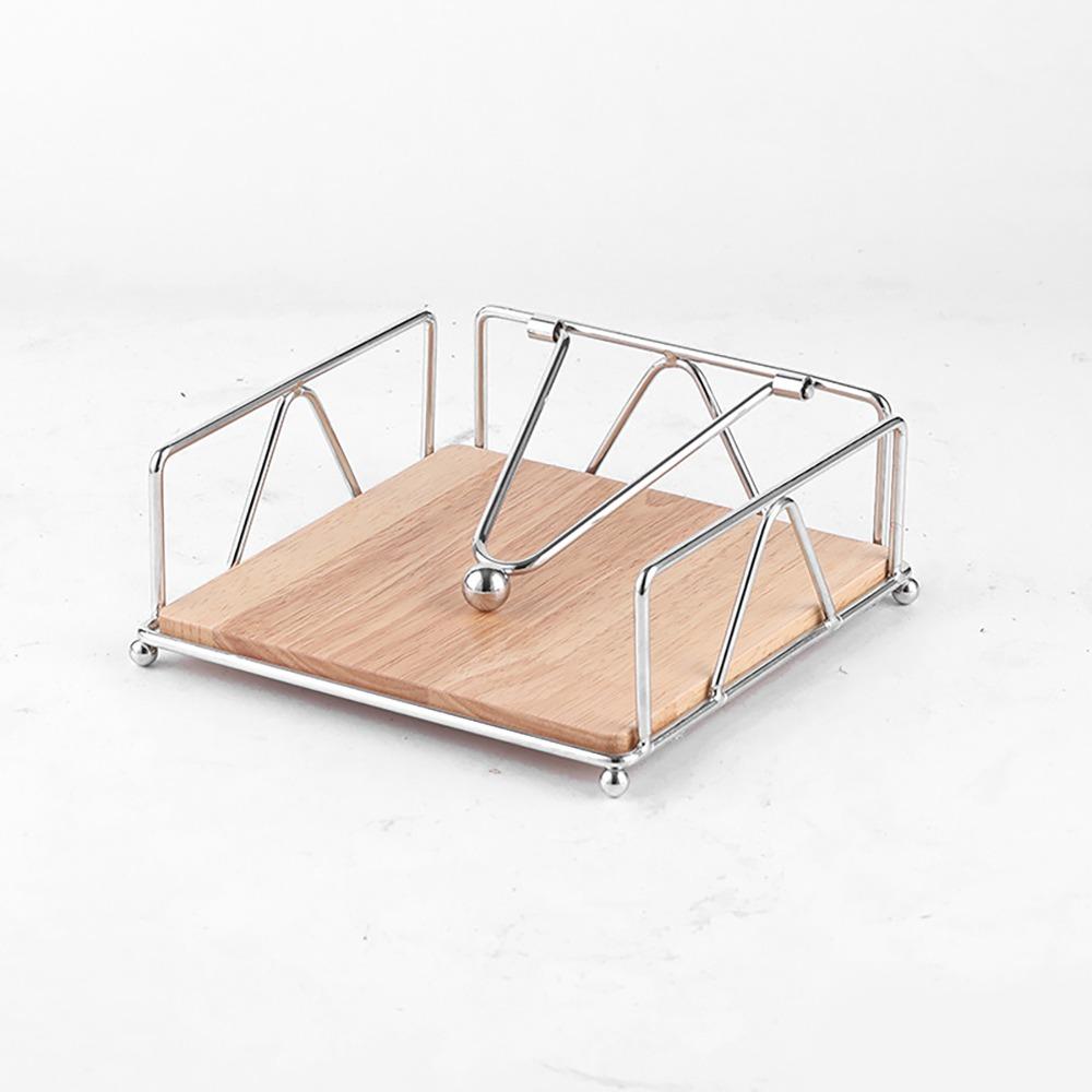

Durable Iron Tissue Box Square Sturdy Napkin Holder Decorative Tabletop Table Storage Table Storage серебряный