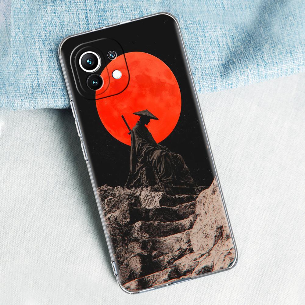 Phone Case For Xiaomi Mi 15 14 13 12 11 Lite 15T 13T 12T Pro Poco X7 X6 X5 Pro 5G X3 NFC F7 F6 F5 Cover Japanese Bushido Samurai