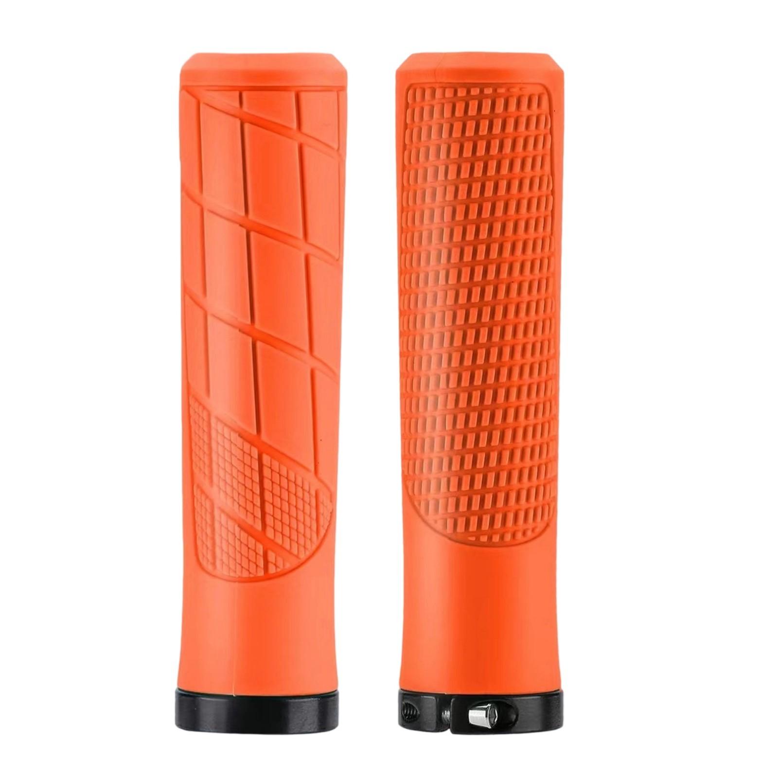 

1Pair Ergonomic Bicycles Handle Grips Replacement Rubber Shock Absorption Handlebar Cover Easy to Installation помаранчевий