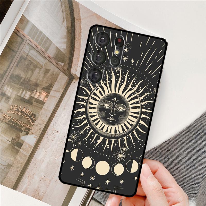 Sun Moon Phone Case For Samsung Galaxy S25 Ultra S9 S10 S20 S21 S22 S23 S24 Plus S24 FE Bumper Cover