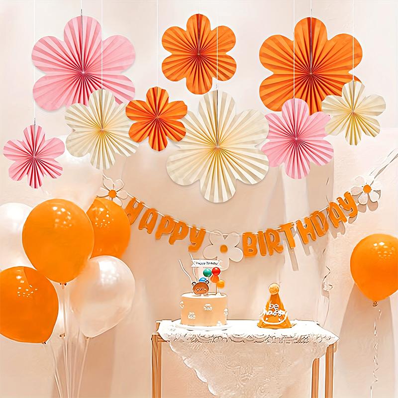 9 stk Hengende Papirvifter Tapet Bryllupsblomsterveggdekorasjon Fest Flere Alternativer Tilgjengelig