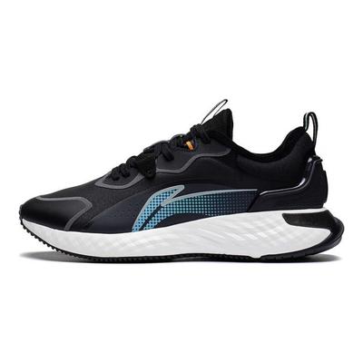 Li Ning Shock Absorbing Low Top Sports Casual Shoes Men Sneakers Black Blue AGLS219-2