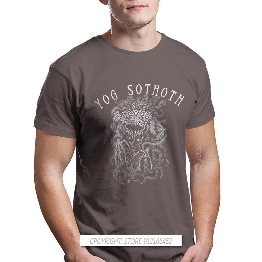 La Yog-Sothoth Streetwear Cthulhu Mythos Lovecraft Horror Great Old Ones Homme T-Shirts Pure Cotton Fashion Tee