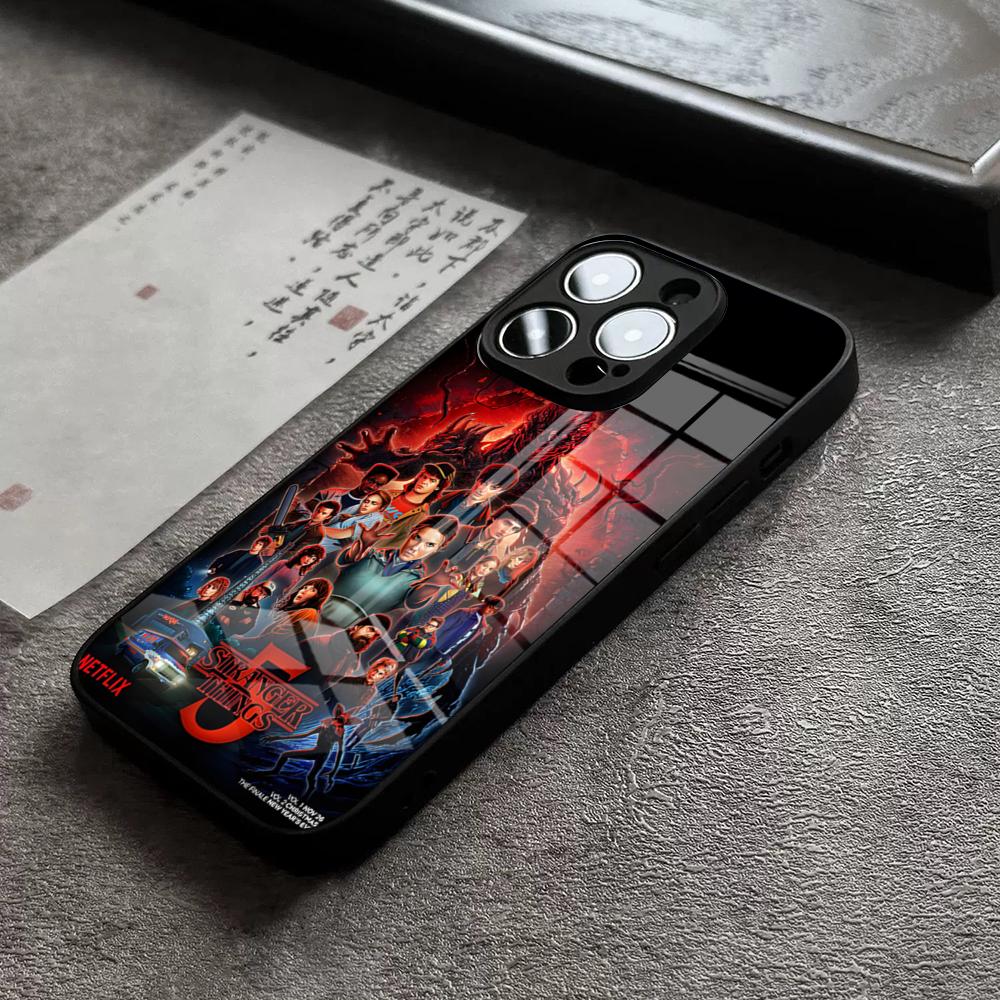 Strange Monsters TV Play Phone Case For IPhone 17 Pro Max 15 14 Pro 12 11 13 Mini X XR XS 16 Plus SE Glass Cover