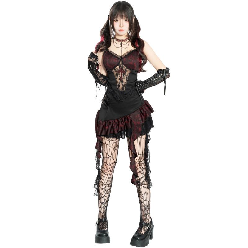 

Хэллоуин готический топ-труба платье герцогини малышки дикая вечеринка бар ночной клуб чистое желание ведущий костюм для прямой трансляции L