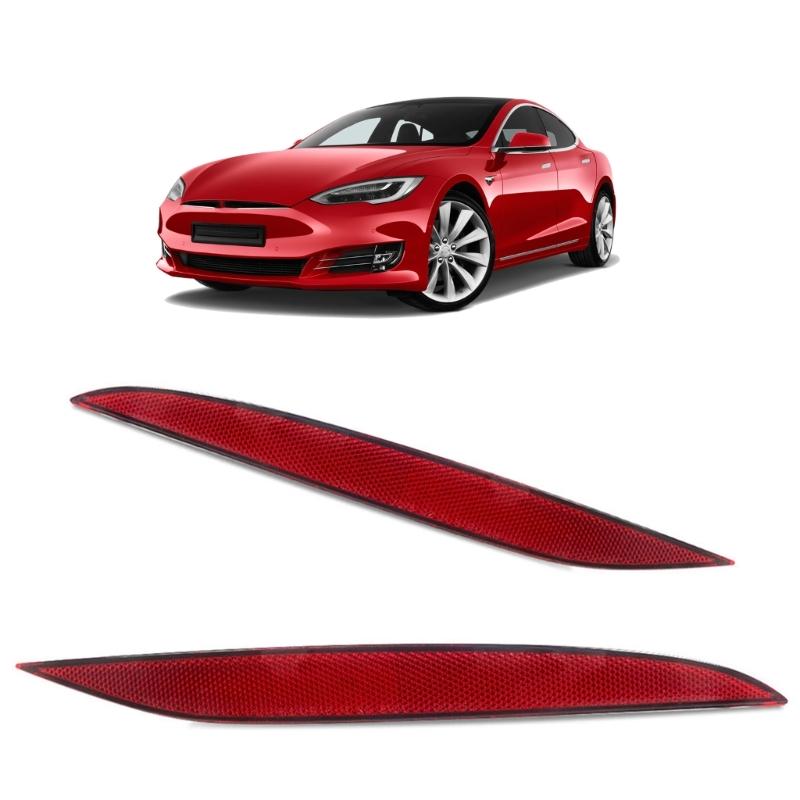 2Pcs Rear Bumpers Reflector Car Tail Marker Lights Lens Trim 1034342-00-C 1034343-00-C for  16-23