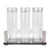 6PCS Coffee Beans Storage Tubes High Borosilicate Glass Coffee Bean Cellars with Display Stand for