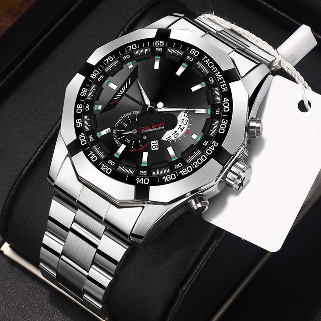 Fashion Mens Watches Shatterproof Easy Read Round Dial Luminous Wristwatch for Working and Office Wedding
