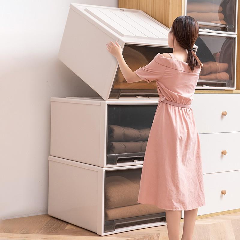 Modular Drawer Storage Box Set Clothes Organizing Bedroom Closet Non-Assembly PP Plastic Organizer Bin