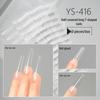 240-Piece Long Matte Traceless Nail Tips with Scale Line - No-Grind, Half-Applied Design