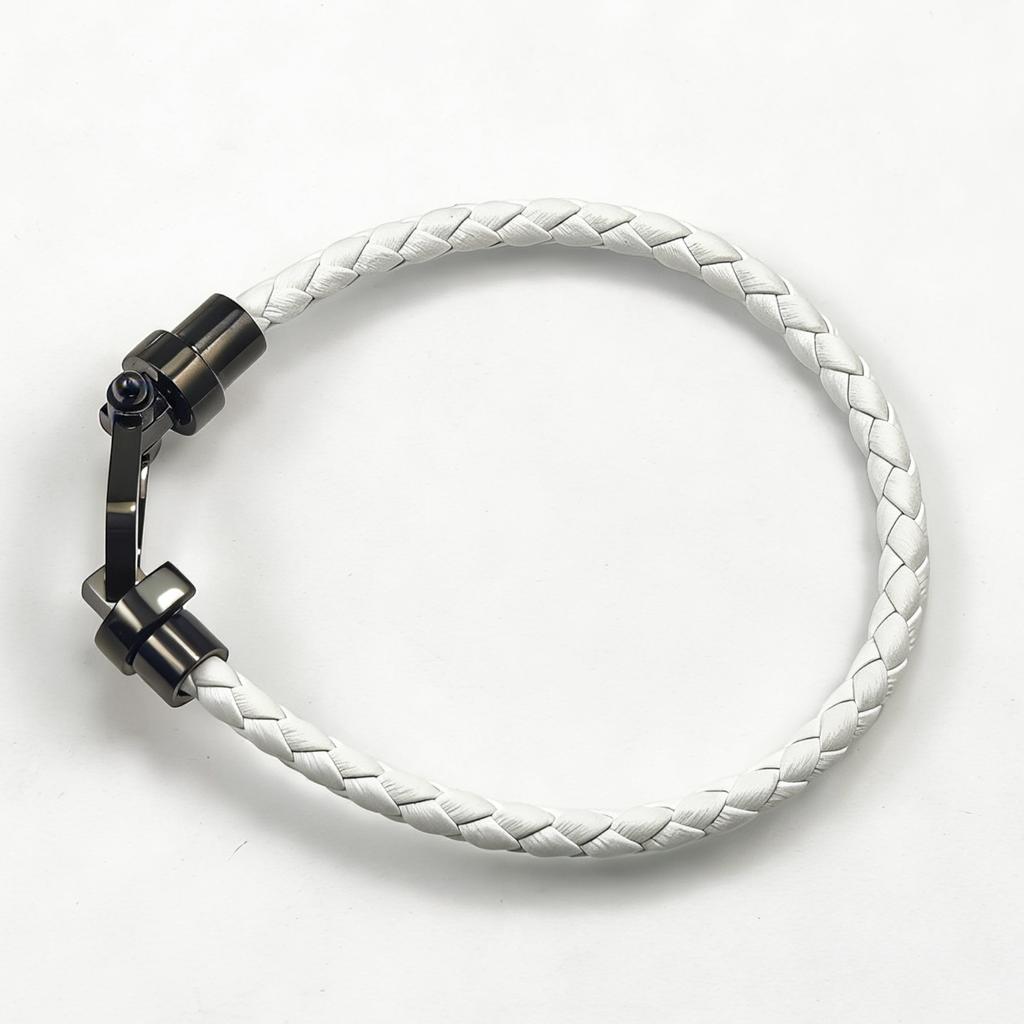 European and American Fashion U-shaped Bracelets Multi-color Braided Leather Rope Magnet Buckle Horseshoe Bracelet Personality Trend