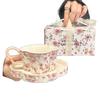 Girly Style Pink Tender Coffee Cup And Saucer Set Ceramic Water Cup Ins Afternoon Tea High Value Cute Light Luxury Cup And Saucer