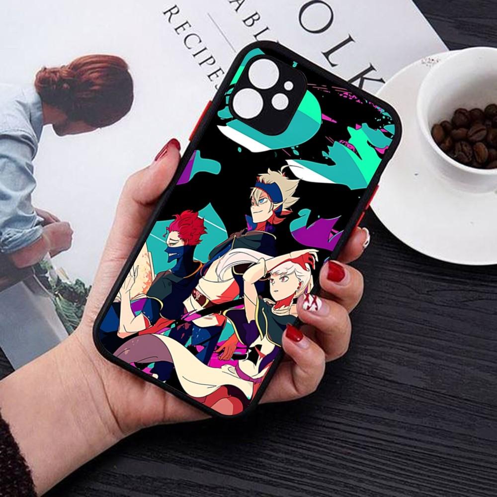 Black Clover Phone Case For IPhone 14 11 12 13 Mini Pro Max 8 7 Plus X XR XS MAX Translucent Matte Cover