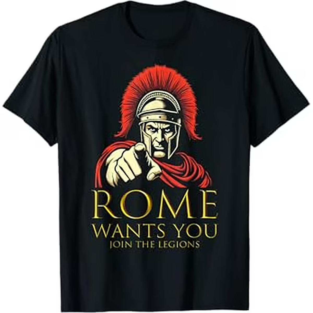 

Roman Army Join The Legions Funny Rome Wants You T-Shirt 100% Cotton O-Neck Short Sleeve Summer Casual Mens T-shirt Streetwea... S разноцветный