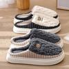 Fashion New Women Warm Slippers Men Fluffy EVA Thick Sole Slides Winter Furry Shoes Couples Bedroom Home Anti-Slip Platform Plush Flats
