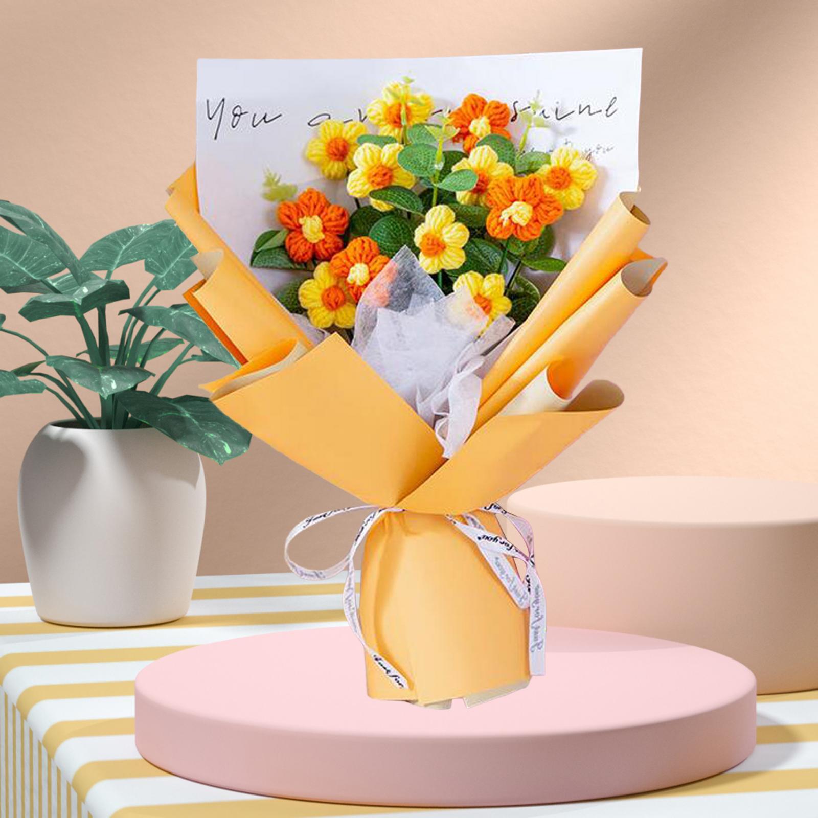 Ready Made Bouquet of Crochet Flowers, Artificial Flowers, Woven Bouquet,