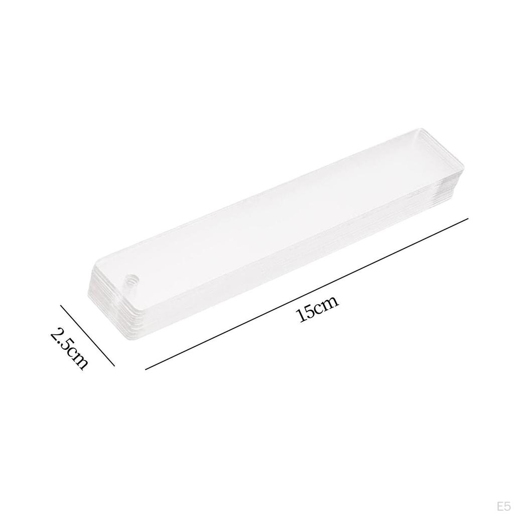 20 Stykker Akryl Bokmerker med Dusker Gaveetiketter Håndverk DIY-Prosjekter Lesing Håndlagde Bokmerker