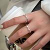 Yinruitai S925 Sterling Silver Korean Heart Design Thin Band Ring for Women