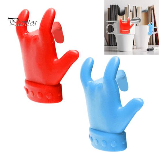 2Pcs Finger Shaped Tea Bag Holder Spoon Rack Preventing Soup Spills Rack Silicone Creative Lid Holder Utensils Stand Artistic Tea Lover Gifts