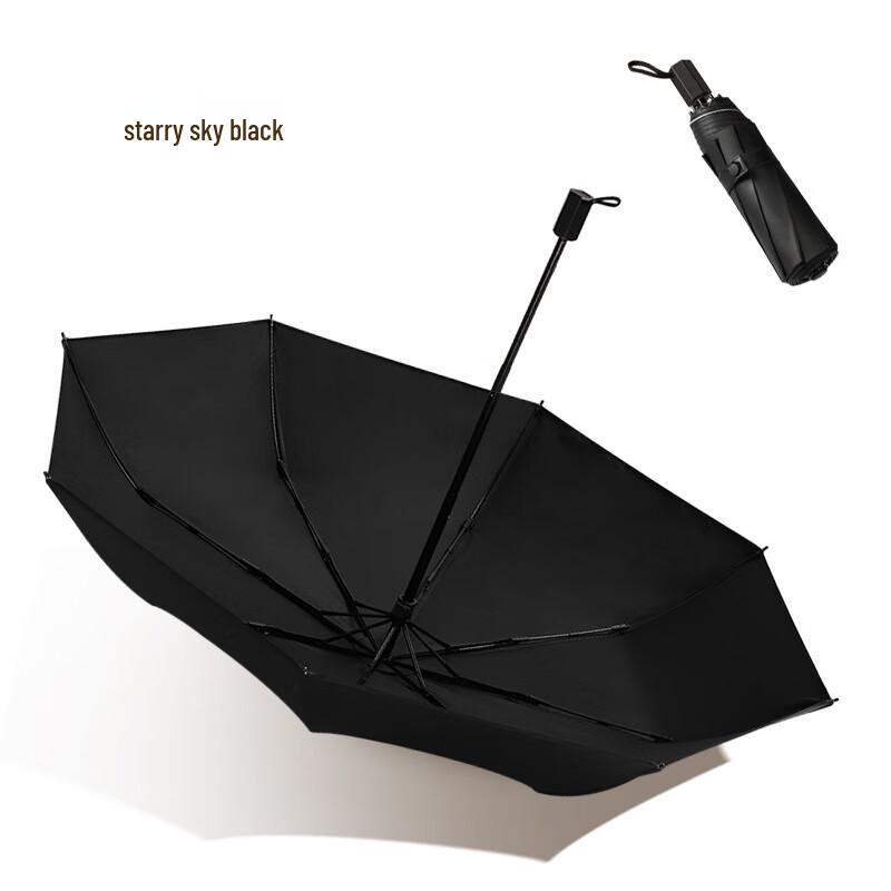 Двухслойный солнцезащитный зонт Nanqiao с защитой от УФ-лучей 21 inch, 8 Ribs, Black Frame