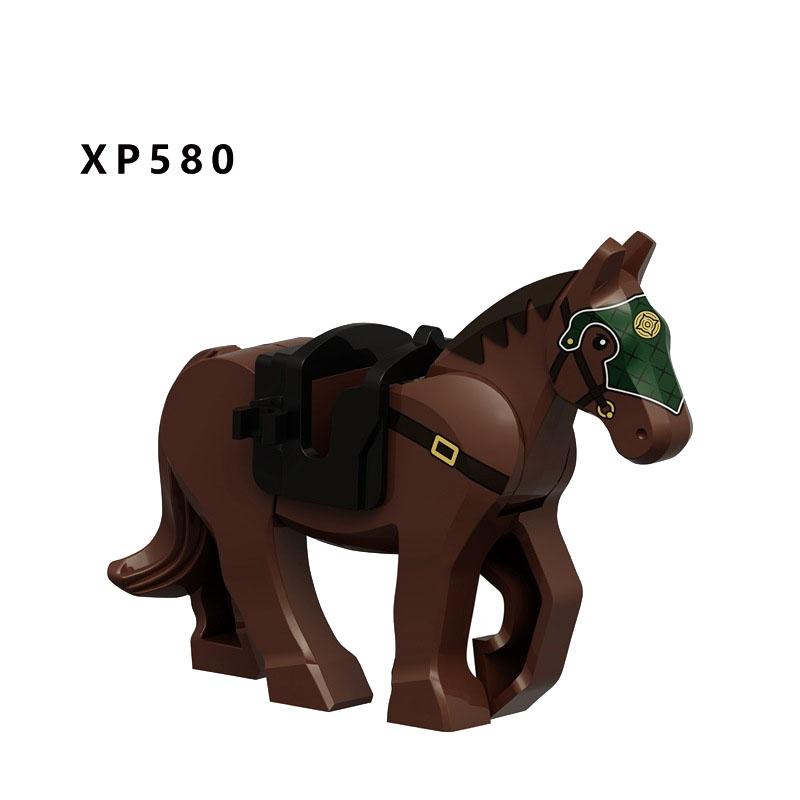 Medieval Soldier Knight Figure MOC Building Block Green Dragon Castle Infantry Orcs Pirate Roman Cavalry Weapons Toys Gifts D122
