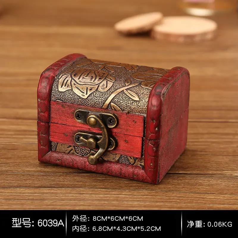 Wooden Box Vintage Style Jewelry Pearl Necklace Bracelet Gift Small Box Storage Organizer Handmade Box Gift Storage