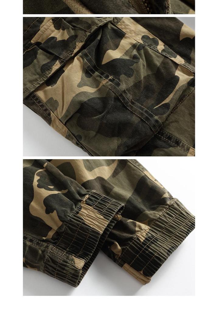 Pantaloni da jogging da uomo mimetici stile militare 2026: Pantaloni da Lavoro Multitasche con Zip