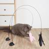 Cats Toys Feathers Wand Interactive Toy Kitten Toys with Super Suction Cup Detachable Feather Replacements Cat Accesorios