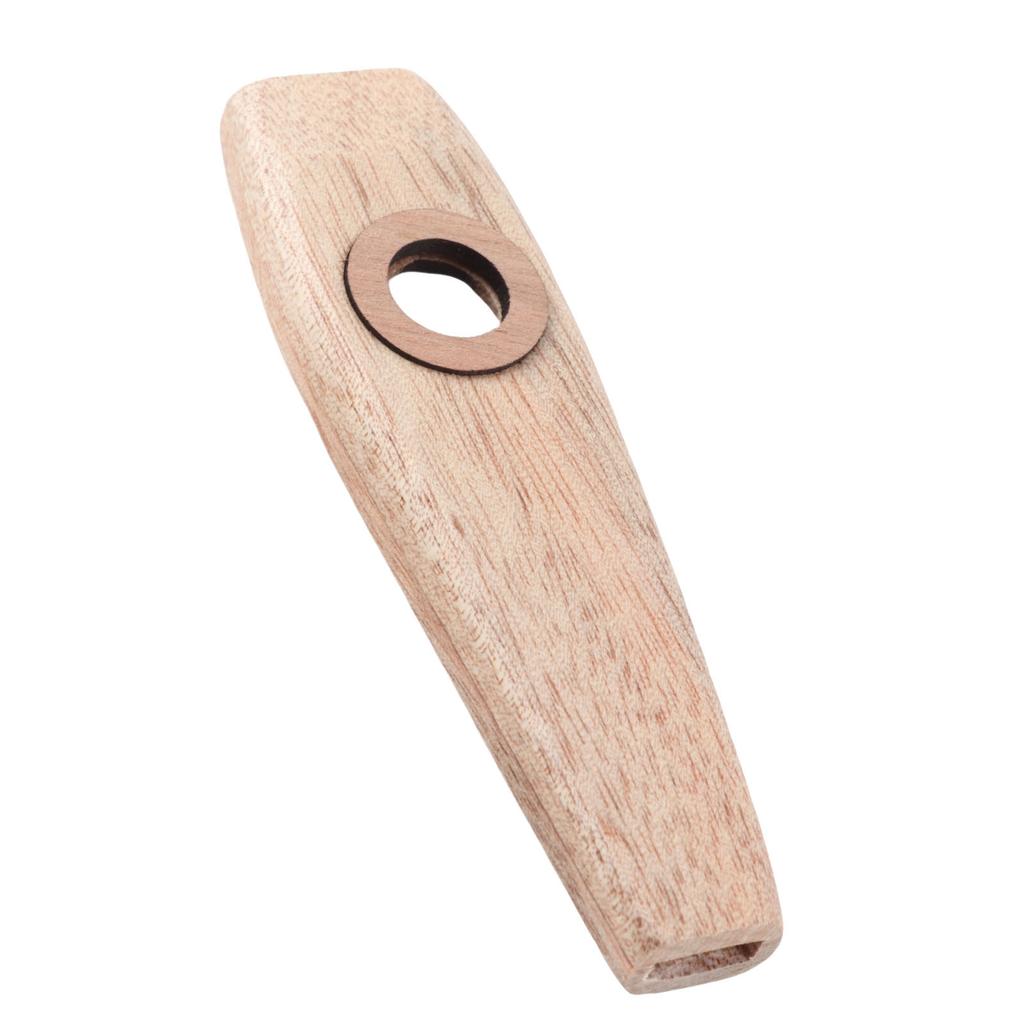 Kazoo Flute Maple Wood Flute Musical Wind Instrument with Diaphragm for Playing Performance
