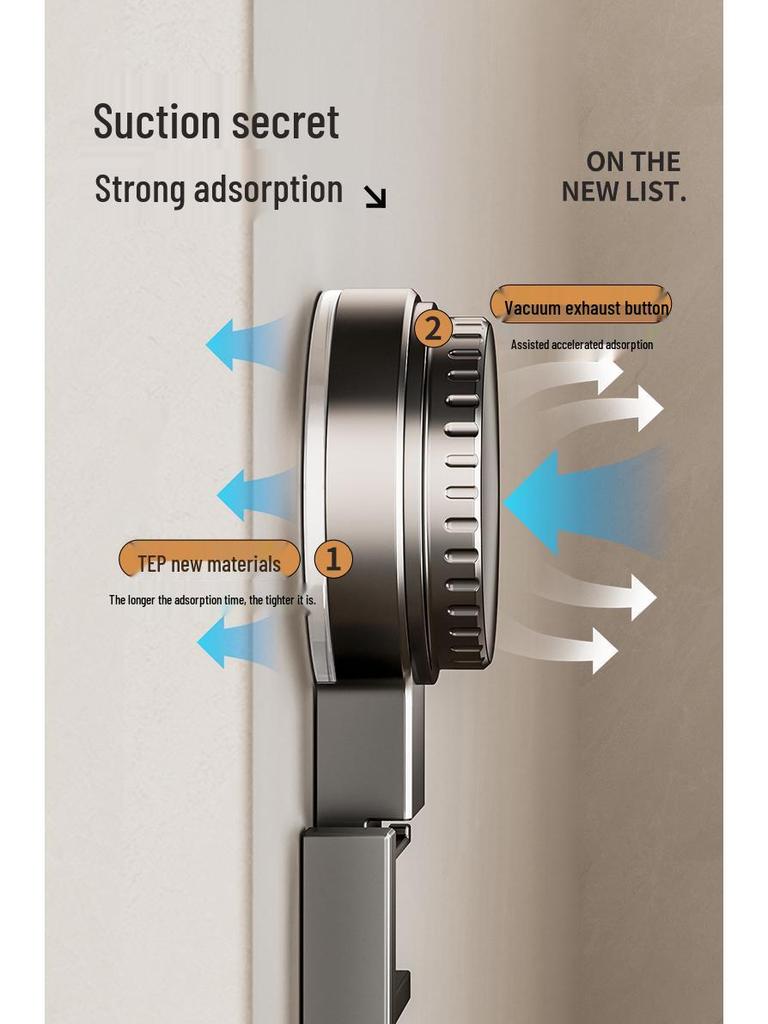 Strong Adhesive No-Drill Suction Cup Door Hook for Clothes and Storage