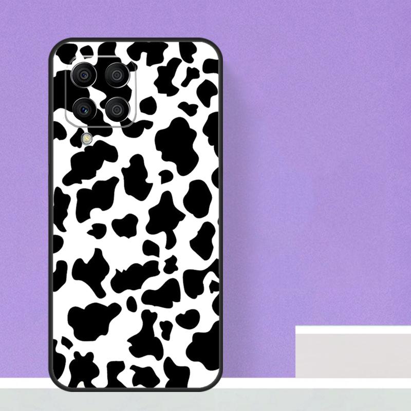 White Black Cow Print Case For Samsung Galaxy M21 M31 M15 M55 M56 M36 M16 M06 M13 M33 M53 M12 M32 M52 M14 M34 M54