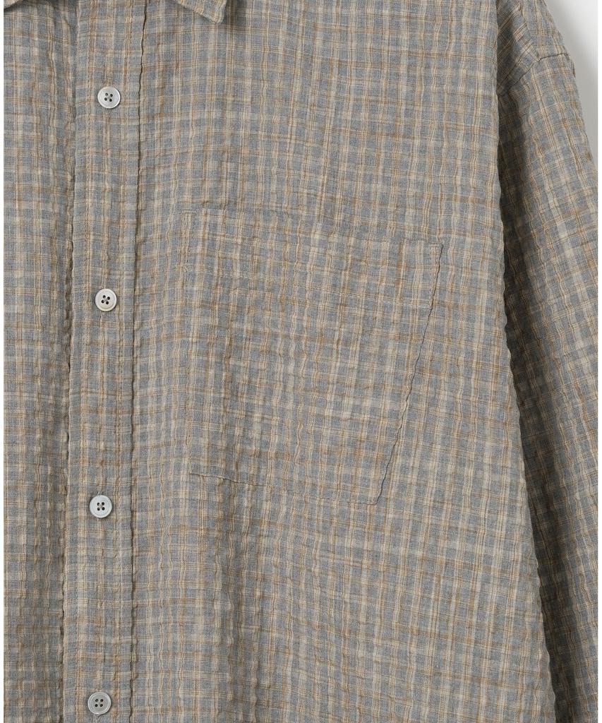 MILLO ARCHIVE Box Check Roll-Up Shirt [Mocha Beige]
