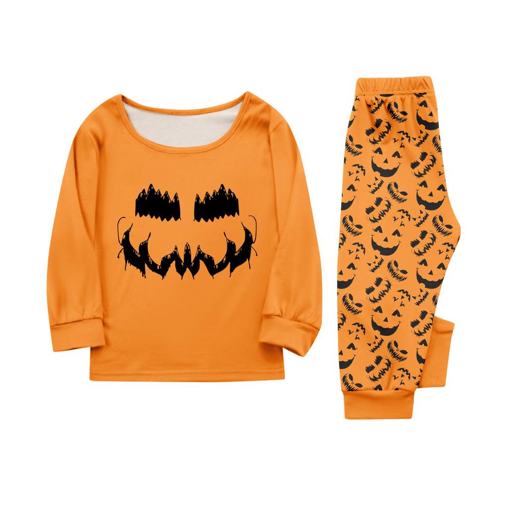 Print Cute Family Set Pajamas, Home Clothes, Family Set Long Sleeve Top Pants Set