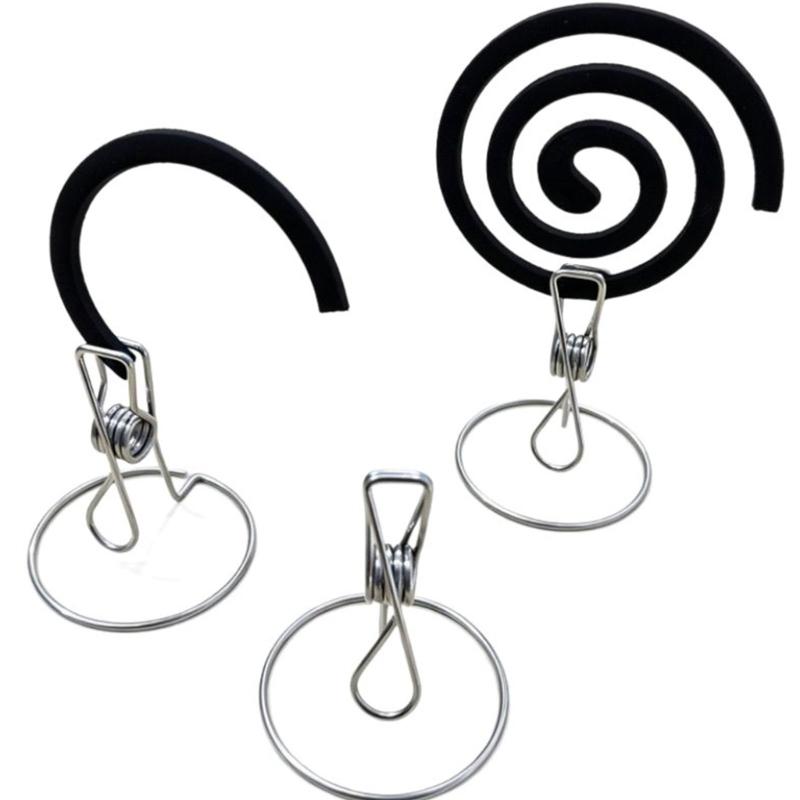 10PCS Permanent Metal Culicid Twist Holder Stand For Camping And Home Use Rustproof Card Clip Planner