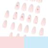 Jednoduchá a svěží 3D trojrozměrná květinová nail art nálepka na nehet krátký mandlový žhavý prodej nositelný falešný nehet