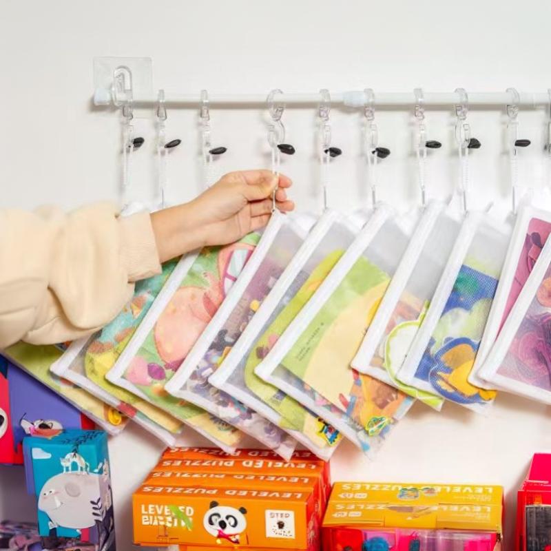 Smooth Zipper Mesh Bags 8Pcs 3 Sizes Waterproof Clear Storage Pouches for Travel Cosmetics Home Small Goods Sorting