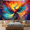Phoenix Bird Wall Hanging Tapestry Aesthetic Room Decor Paintings Landscape Tapestrys Yoga Meditation Spiritual Background Cloth
