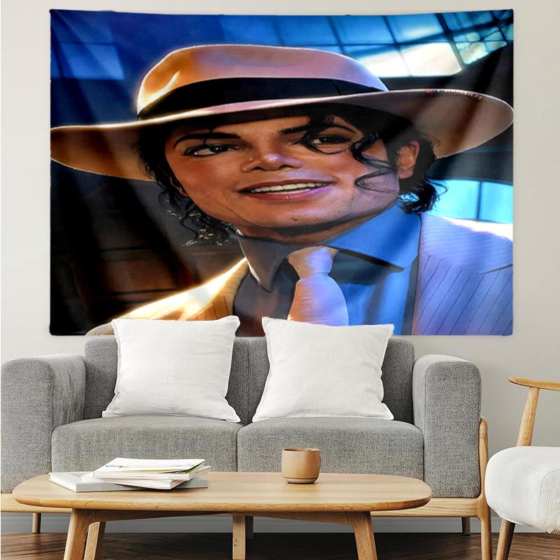 1 Stück Michael Hut Wandteppich Zubehör Spielzimmer Wandteppich, für Schlafzimmer, Wohnzimmer, Studentenwohnheim Wanddekor Fan Geburtstagsgeschenke