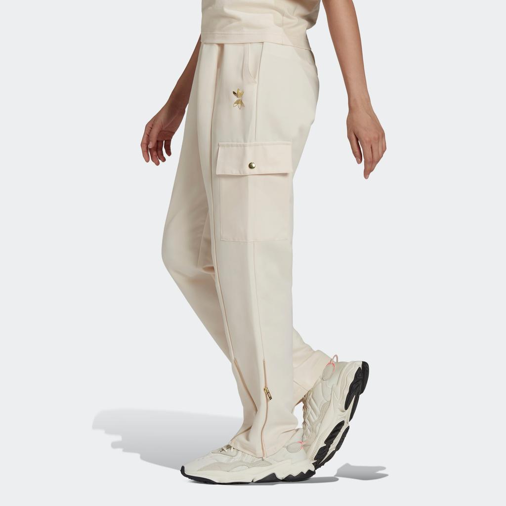 adidas Originals Cargo Pants Fashion Comfortable Loose Workwear Knit Sports Pants Women Pants Off-White HG6675