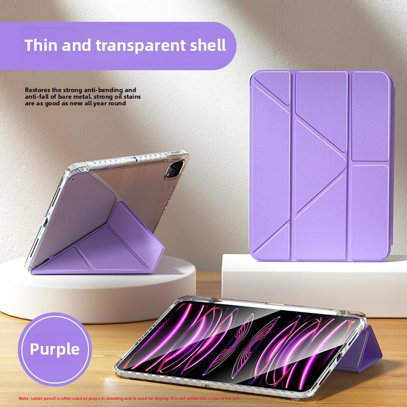 

Кожаный чехол-клавиатура для iPad Air 11 2024 с гнездом для карандаша Прозрачный акриловый чехол для Air 13 Pro 11 iPad mini6 8.3 фиолетовый