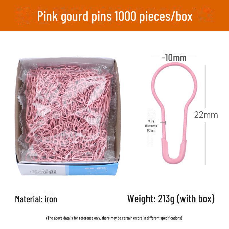 Gourd-Shaped Metal Safety Pins: Iron, Copper, Stainless Steel In Gold, Silver, Black - Clothing Tags/Small Pin Buckles