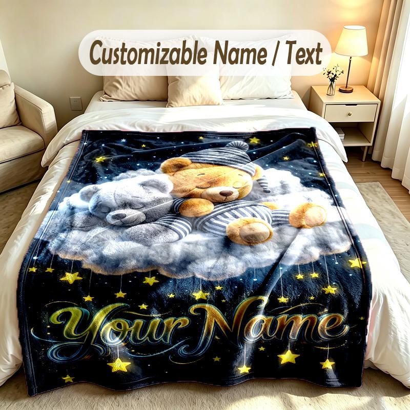 Other Similar Designs Theme Custom Blanket Personalized Name & Text Customized Soft Warm Throw Blanket Home Decor