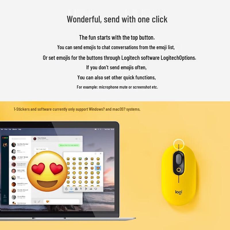 Logitech POP MOUSE Wireless Bluetooth Mouse