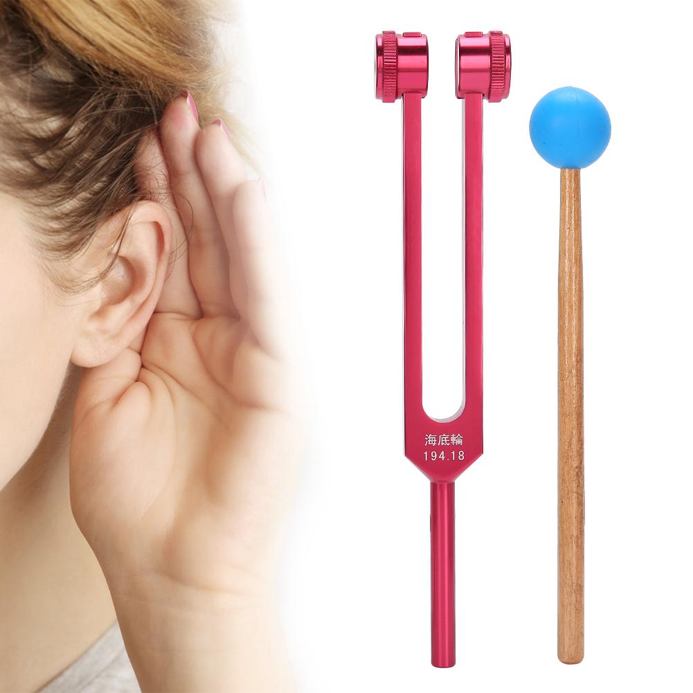 194.18 Aluminum Alloy Tuning Fork Sound with Hammer Sound Healing Therapy Tool Set